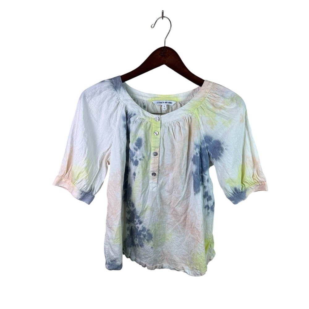 ELIZABETH AND‎ JAMES Tie Dye Blouse Women Size XS
